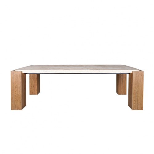 Nobizzi Saldi 8 Seater Dining Table White/Wood 244x107x76cm