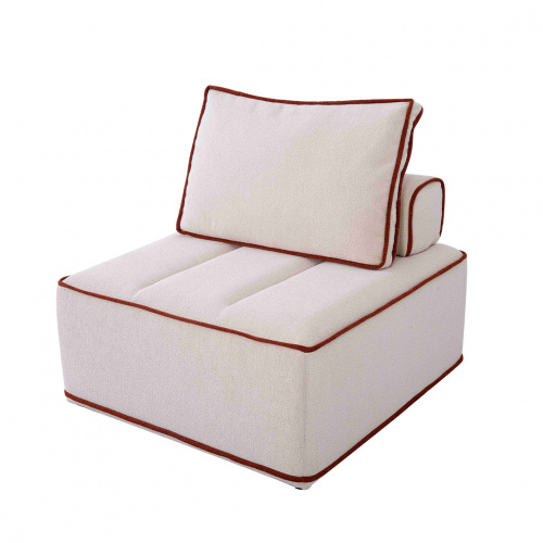 Heim Nashville 1 Seater Sofa White 93x93x65cm
