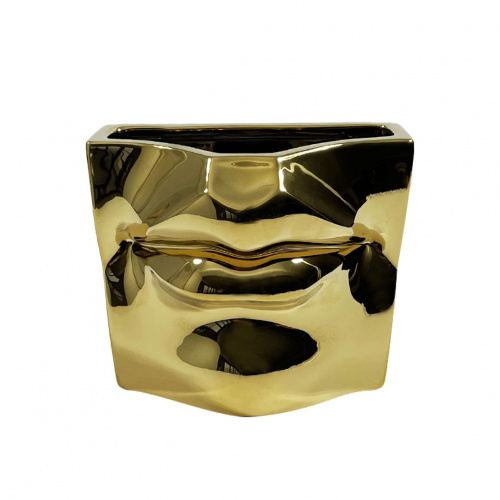 Heim Nakos Lips Gold Table Decor Vase