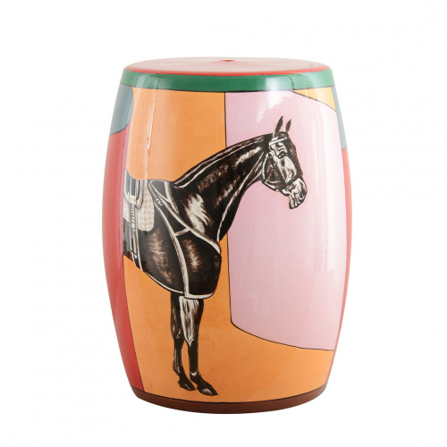 Nobizzi Cheval Decorative Ceramic Stool 33x33x44cm