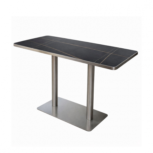 Heim St. Laurent 4 Seater Sintered Stone Rectangular Dining Table Satin 60x120cm