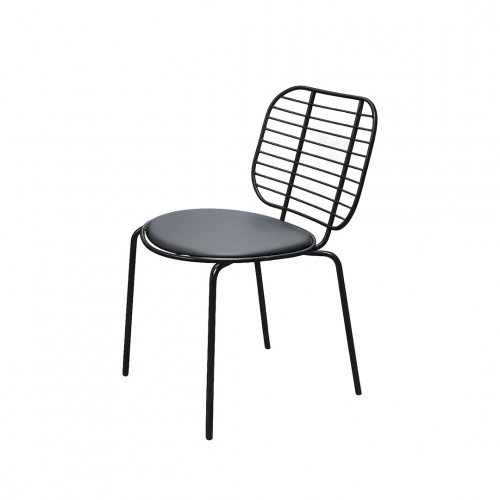 Heim Artan Metal Dining Chair Black 53x50x80cm