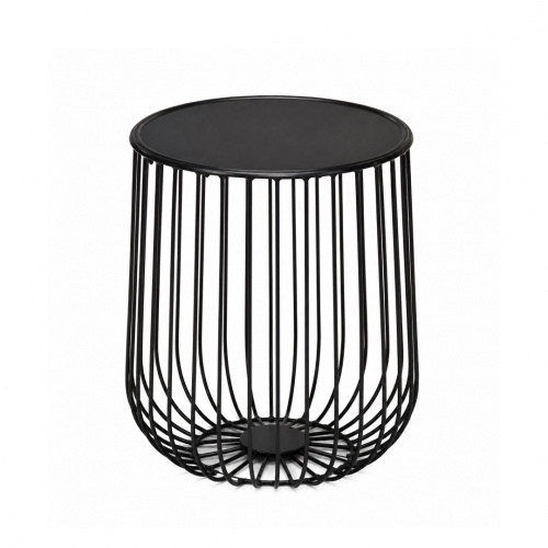 Heim Darrel Metal Side Table Black 36.5x41.5cm