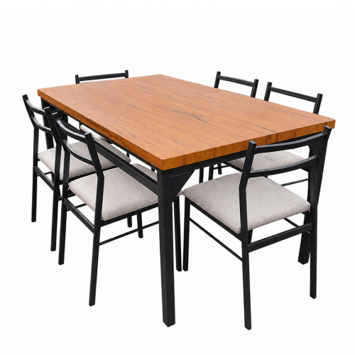 Heim Lori 6-Seater Dining Set Oak