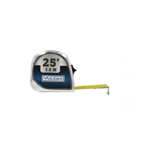 Vulcan Tape Measure Plastic Case Silver