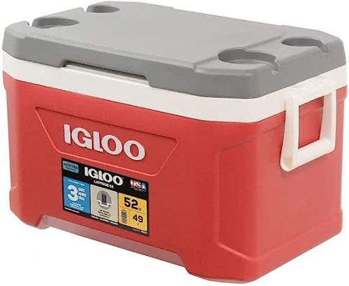 Igloo Latitude Cooler Red/White/Meteorite 52qt
