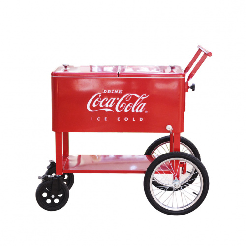 Leigh Country Retro Coca Cola Cooler Cart Red