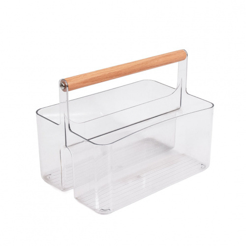 Interdesign Divided Tote with Handle Clear