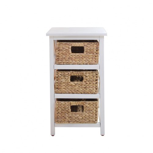 Heim Sadec White 3 Layer Storage Cabinet