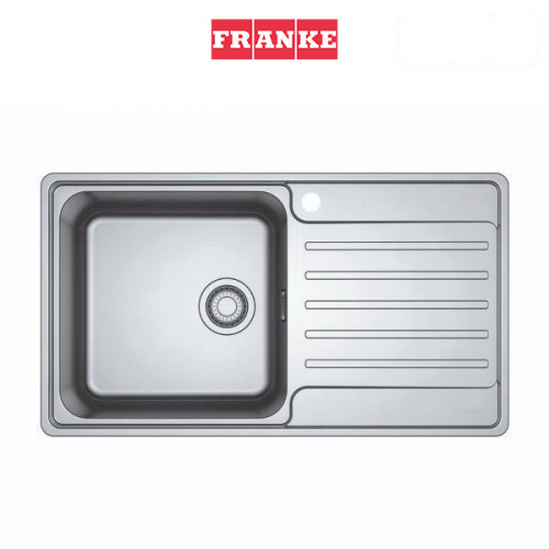 Franke Bell Single Bowl Right Drain Stainless Steel Kitchen Sink