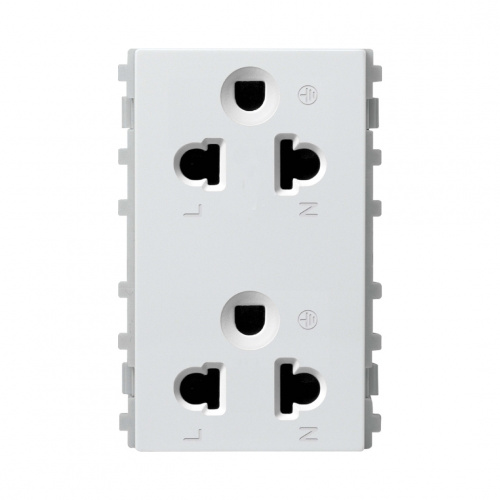 Schneider Twin 3 Pin Universal Outlet
