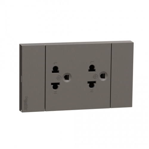 Schneider A70426ustbk 16a 250v - 2g 3pin Uni Skt Bk