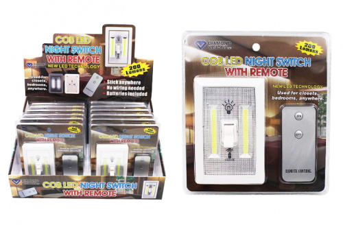Diamond Vision Impulse Emergency Supplies Remote Cob Led Night Switch