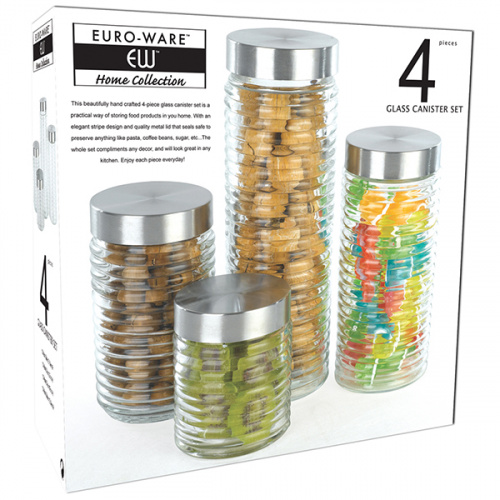 Euroware  Glass Jar Set