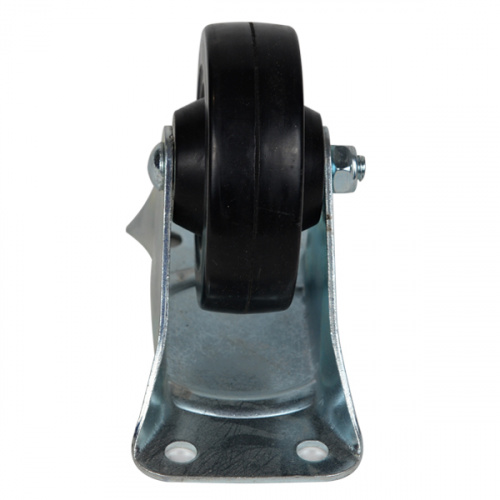 Prosource Rubber Wheel Rigid Plate Caster 4in
