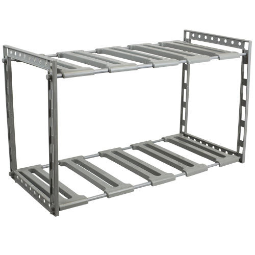 Home Basics Adjustable Sink Organizer 2-Tier Adjustable Under Sink O