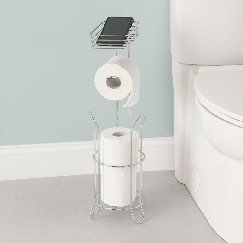 Home Basics Toilet Tissue Holder with Roll Reserver
