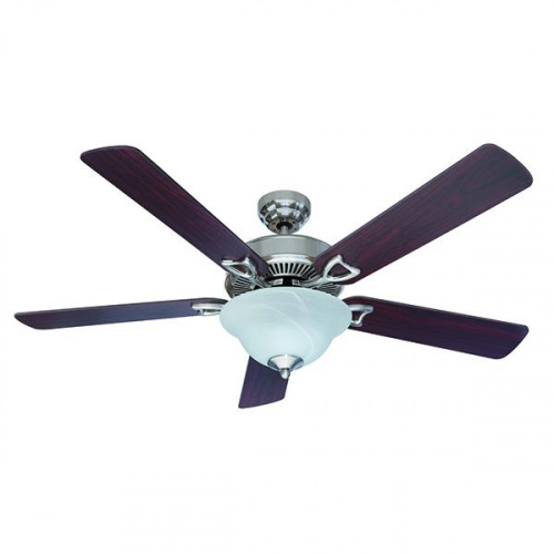 Kaze 52in Erigor Brushed Chrome Ceiling Fan with Light