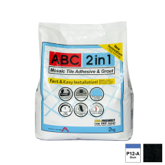 ABC Mosaic Tile Adhesive and Grout 2kg P12-A Black