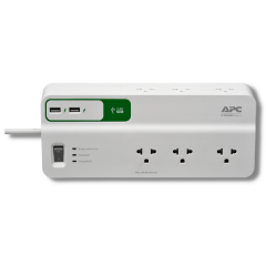 APC Pm63u-Vn 6-Outlet 3 Meter Cord W/5v 2.4a 2port Usb Charger