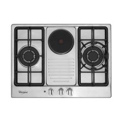 Whirlpool Akc721c Ix Built-In Hob 2 Gas 1 Elect Hot Plate 