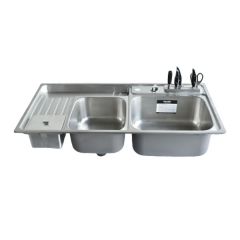 Hamden Double Bowl with Drain And Waste Bin 