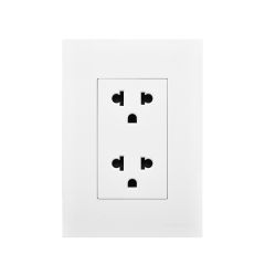 Alphalux Breit 2 Gang Universal Duplex Outlet