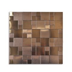 Picasso Scarlet Stainless Steel Mosaic Tile