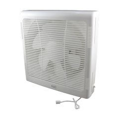 Kaze/Gn 8in Reversible Wall Exhaust Fan With Cover White