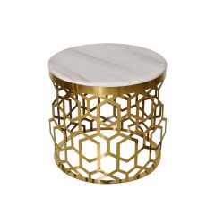 Nobizzi Modern Style  Mettalic Gold Celtic Side Table