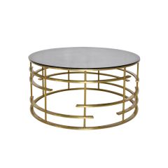 Nobizzi Modern Style Black Glass Top Coffee Table