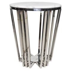 Nobizzi Modern Chrome Mettalic Side Table