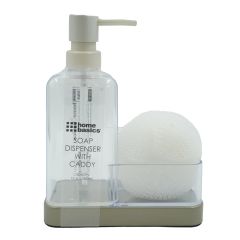 Home Basics Soap Dispenser with Sponge Holder