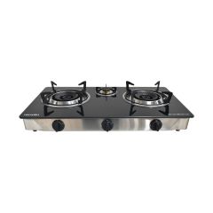 Hamden 3 Burner Glass Gas Stove